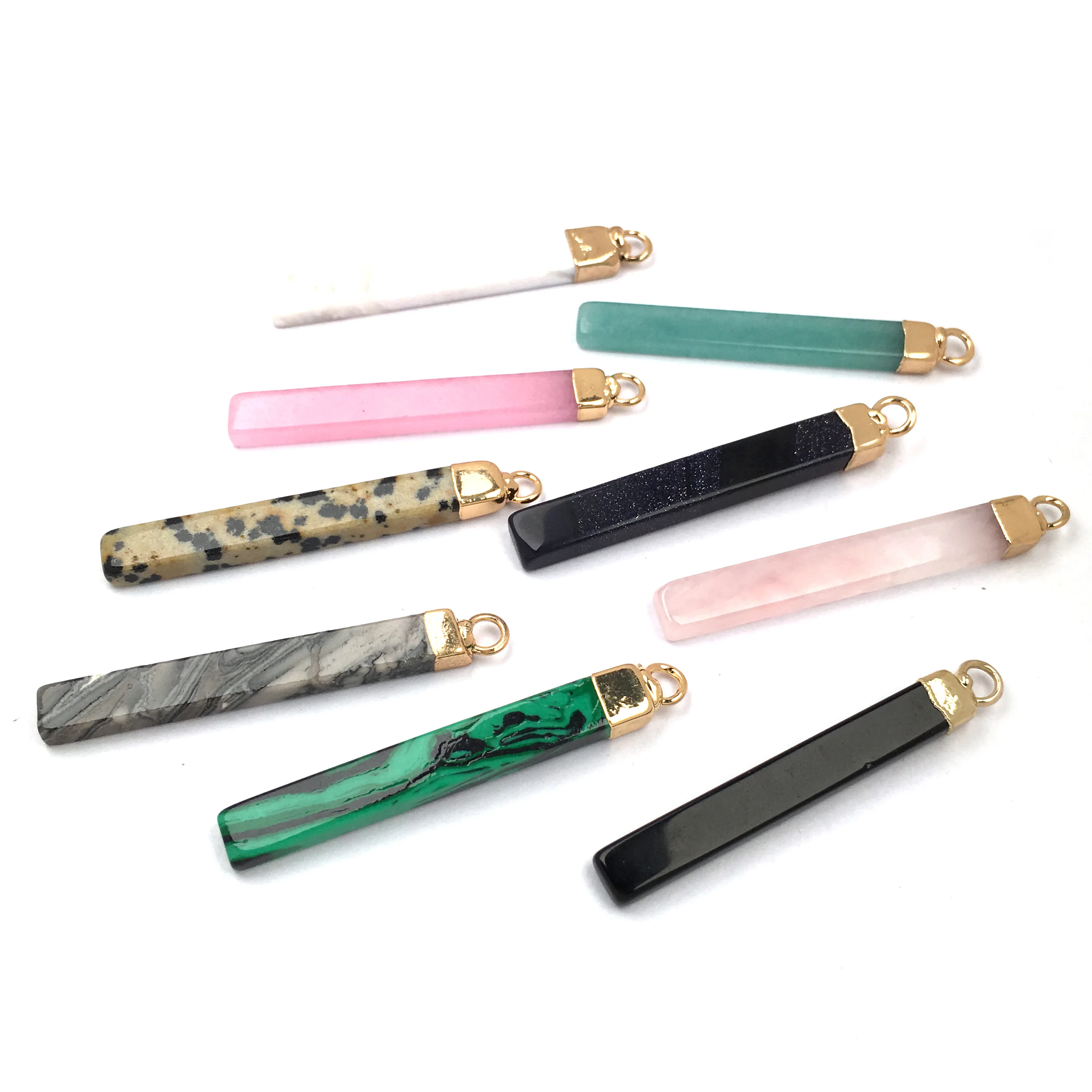 Подвеска из камня и хрусталя очаровательные прямоугольные Подвески для