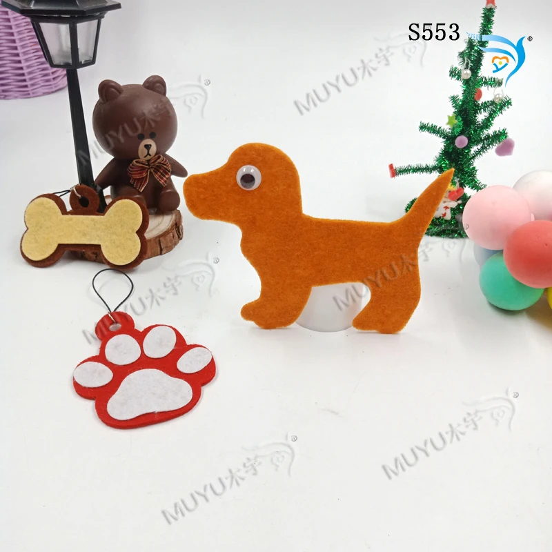 Щенок и следы новая деревянная форма Трафаретный вырубной штамп для