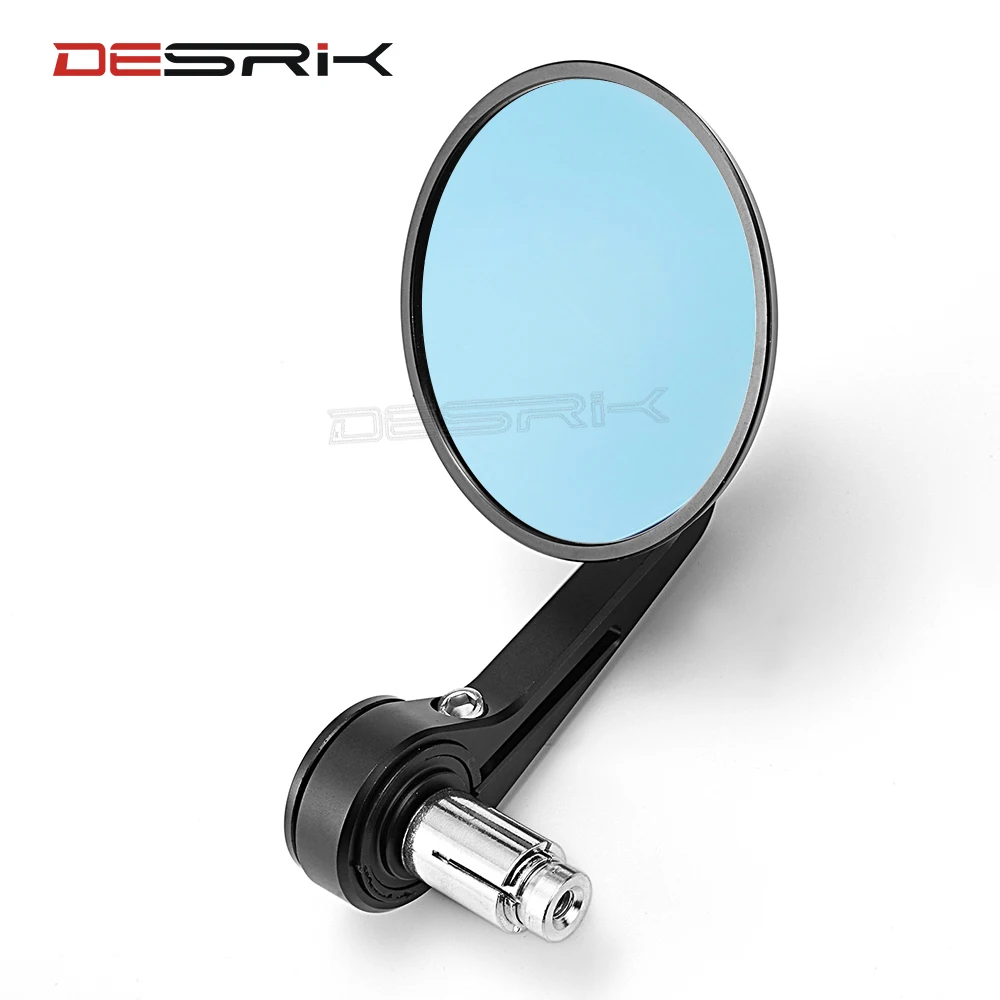 

Motorcycle Universal Aluminum Rear View Mirrors Round 7/8" Handle Bar End Foldable Side Mirror For Suzuki for Kawasaki for Honda
