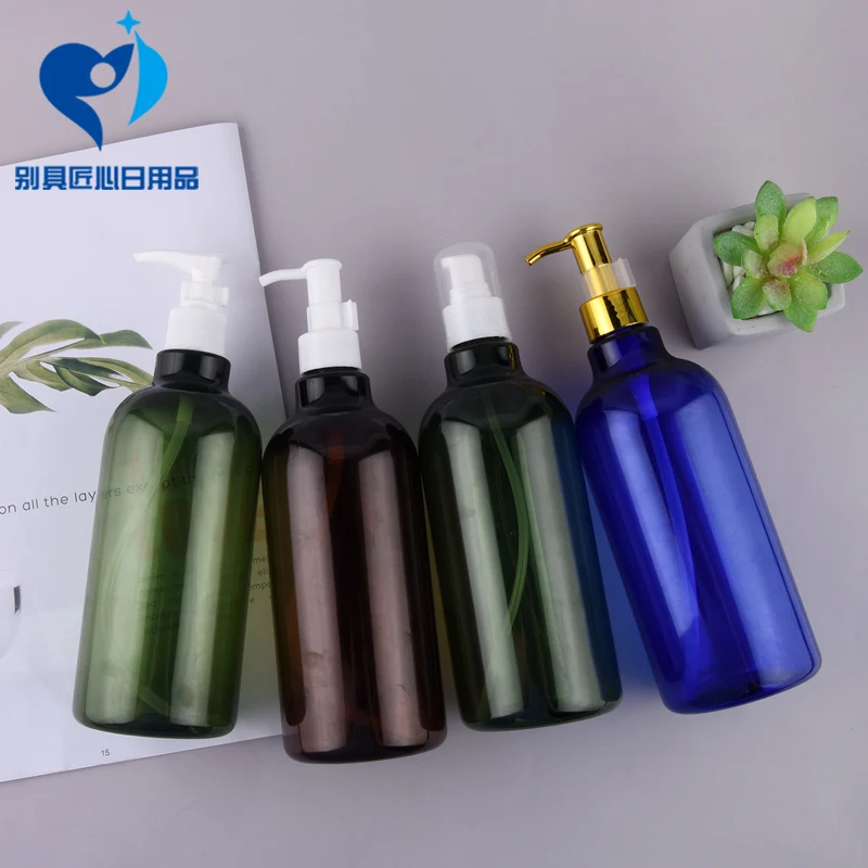 

500ml Long Neck Plastic Cosmetics Bottle Oil Lotion Pump Free Shipping Refillable Bottle Empty Scattered Bottling (Safety Clasp)