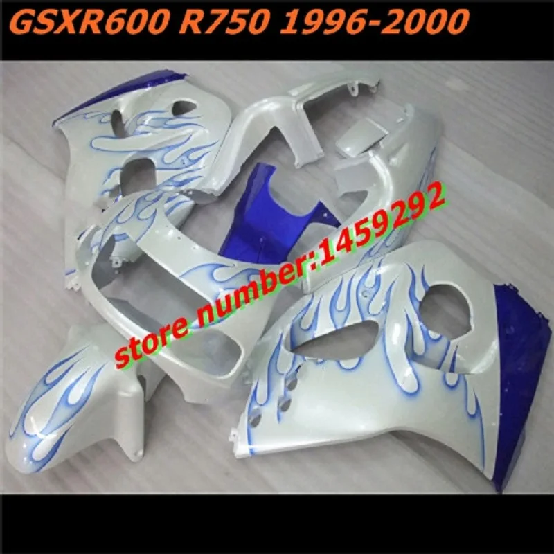 

Обтекатель для SUZUKI GSX600 750 GSXR 600 1996 1997 1998 1999 GSXR600 2000 96 97 98 99 00, белый и синий цвета