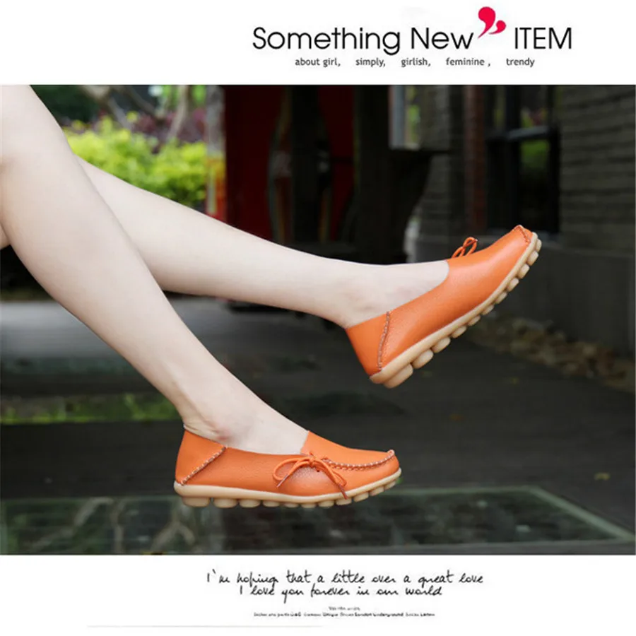 2017 casual leather breathable round head mother shoes anti-skid beef tendon bottom shallow mouth nurse | Обувь