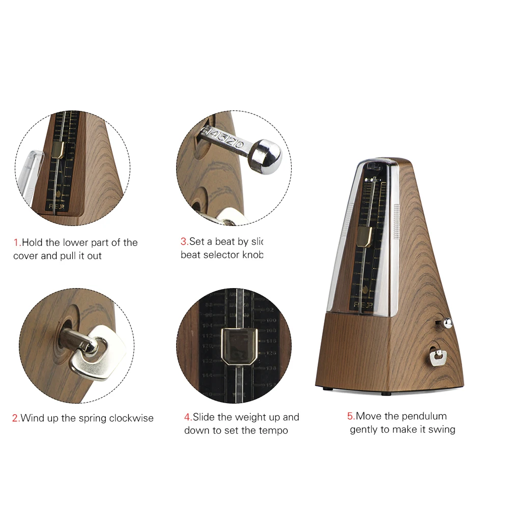 Универсальный Механический Метроном в виде пирамиды для гитары скрипки пианино