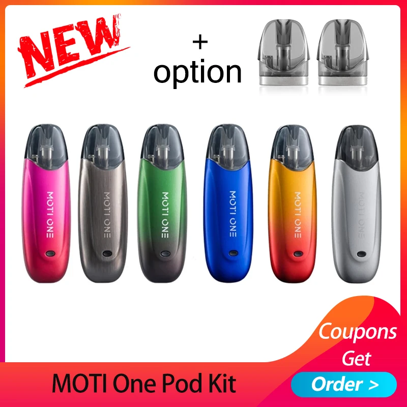 Многоразовый вейп набор MOTI ONE аккумулятор 350 мА/ч выход 1 85 мл Pod 12 5 Вт керамическая