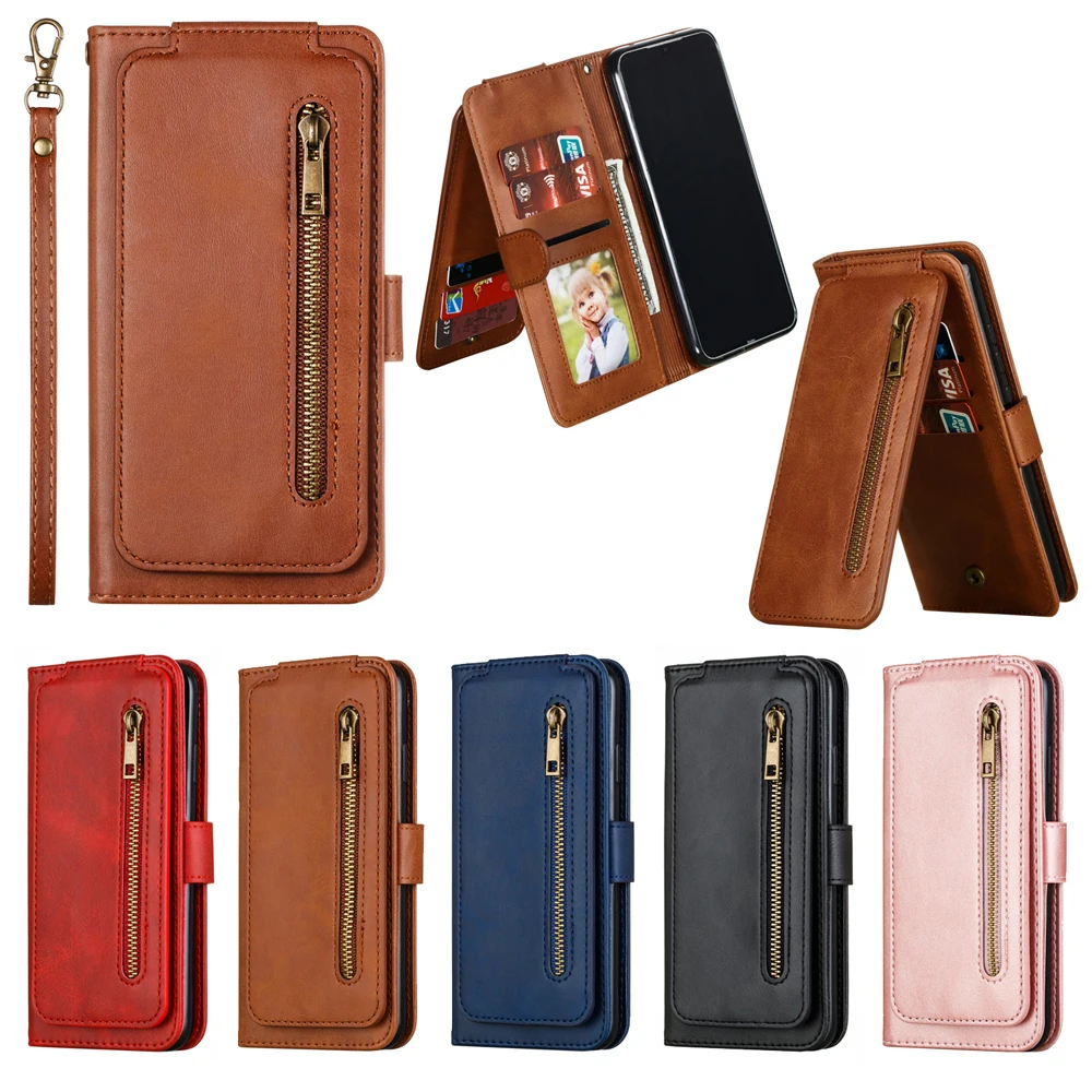 Кожаный флип-чехол для телефона с 9 картами Xiaomi Redmi 7A 8A 8 Note8 7 Pro K20 9T CC9E A3 Магнитный