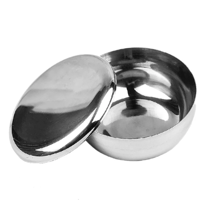 Stainless Steel Shaving Soap Bowl Double Edge Razor Brush Stand For Classic Safety It Shaving Cream Bowl 10.8*4.9CM