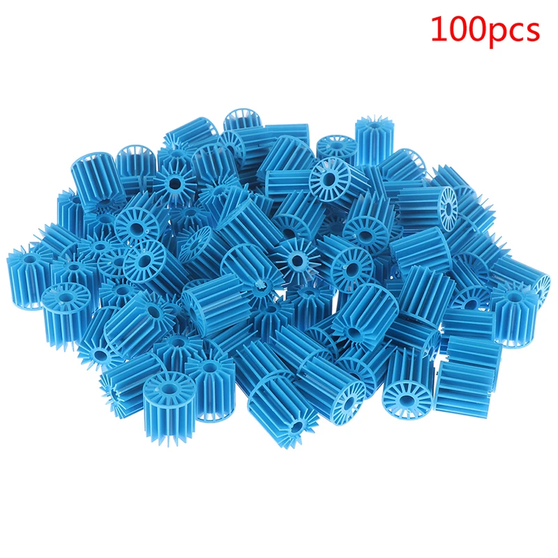 

100pcs 15*16mm Bio Balls Aquarium Fish Tank Pond Filter Biological Filtration Media Blue PVC Filter Media