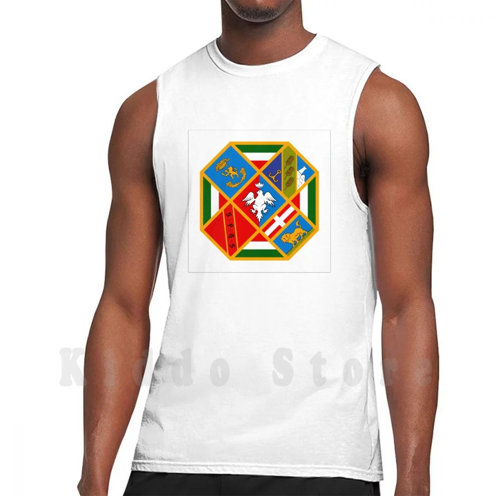 

037 _ 1-Lazio-Coat Of Arms Tank Tops Vest 100% Cotton Cities In Itali Coat Of Arms Lazio