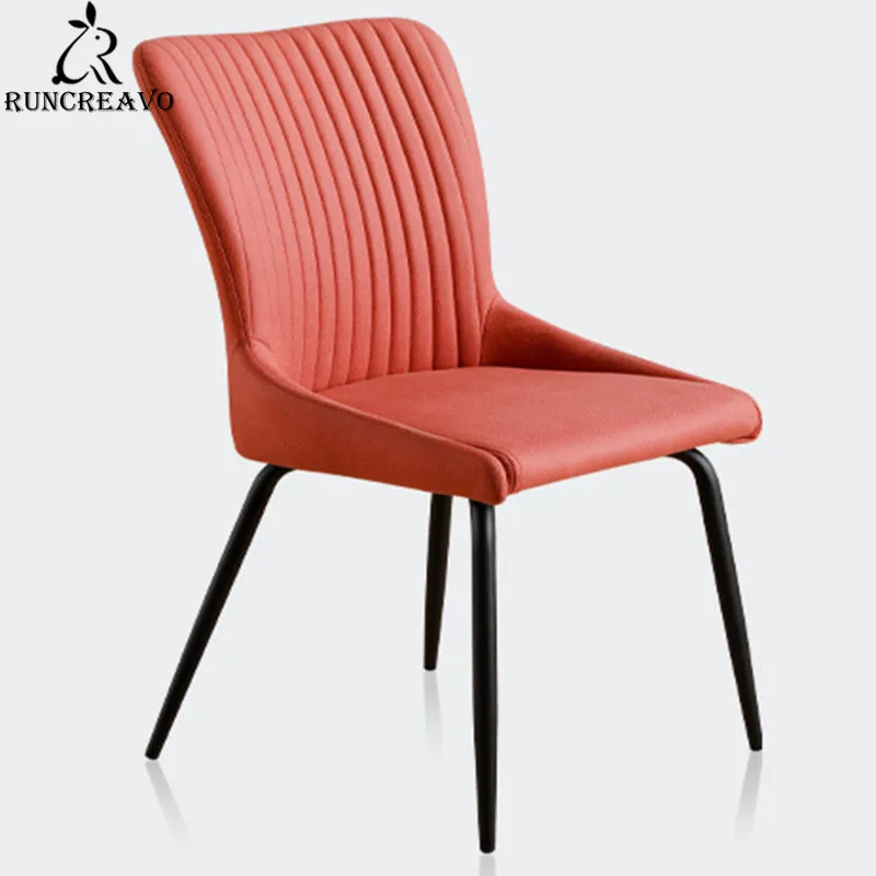 

Nordic Home Luxury Back Dining Chair Technology Cloth Chair Modern Simple Business Hotel Coffee Shop Hotel Negotiation Chair