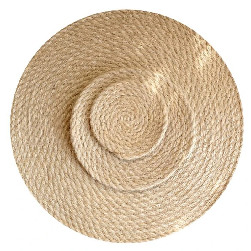 1pcs Kitchen Tools Tableware Pad Hemp Rope Hand Knitted Insulated Coaster Large Size Eco-Friendly For Home and Garden Acc | Дом и сад