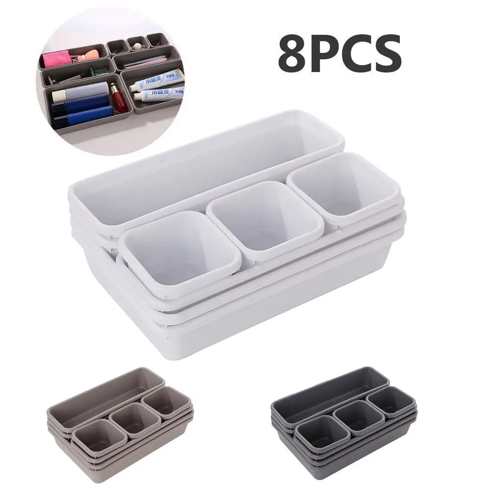 8 шт. ящики для выдвижного ящика хранения Офисная коробка кухонная ванная комната