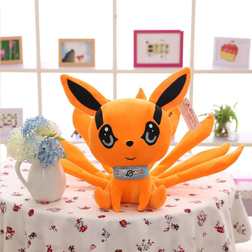 

25CM Anime Naruto Plush Toys Kurama Kyuubi Q Version Nine-Tailed Fox Doll Stuffed Animal Cartoon Kawaii Baby Kids Birthday Gifts