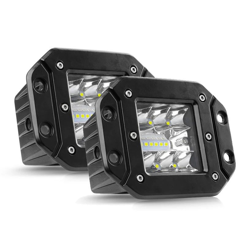 

4.8 INCH 96W 9600LM Combo Flood Spot Led Work Light white yellow Strobe Combo beam for Truck car 2pieces