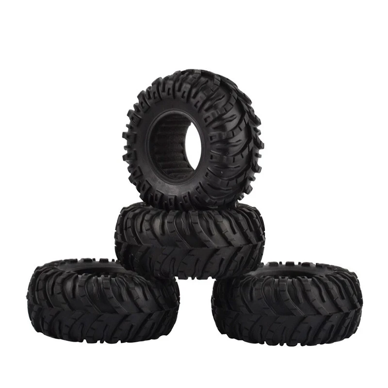 Резиновые шины 2 дюйма черная резина для 1:10 Axial SCX10 Traxxas TRX 4 RC Rock Crawler Car 4PCS|Детали и