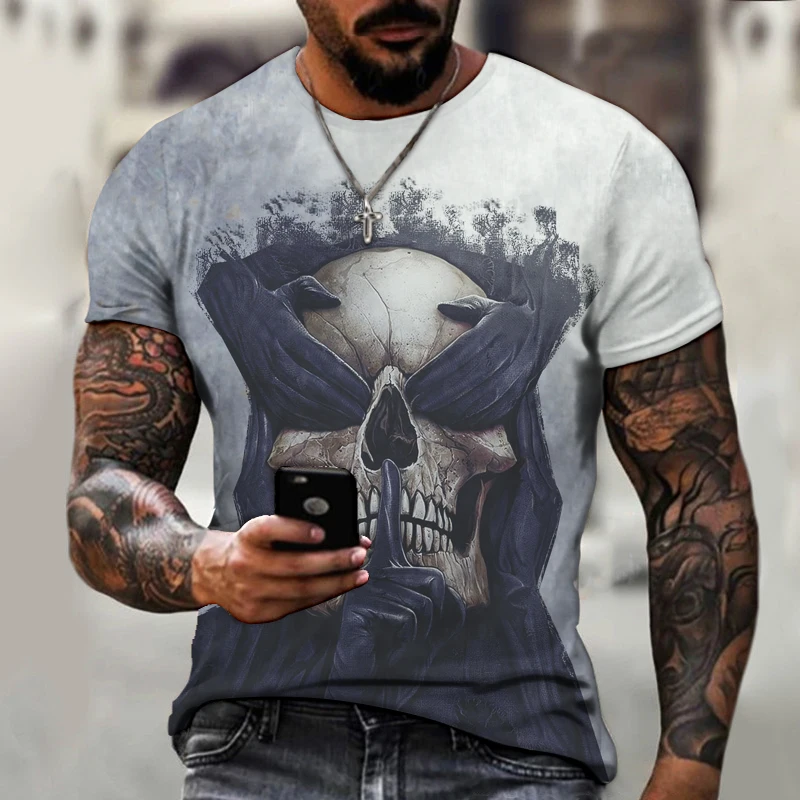 

2021 New Men's 3D Printing Spring And Autumn Fashion Street Sports T-Shirt XXS-6XL