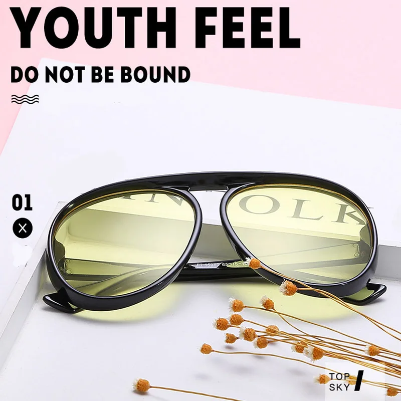 Негабаритные солнцезащитные очки авиаторы для женщин стимпанк большое зеркало в