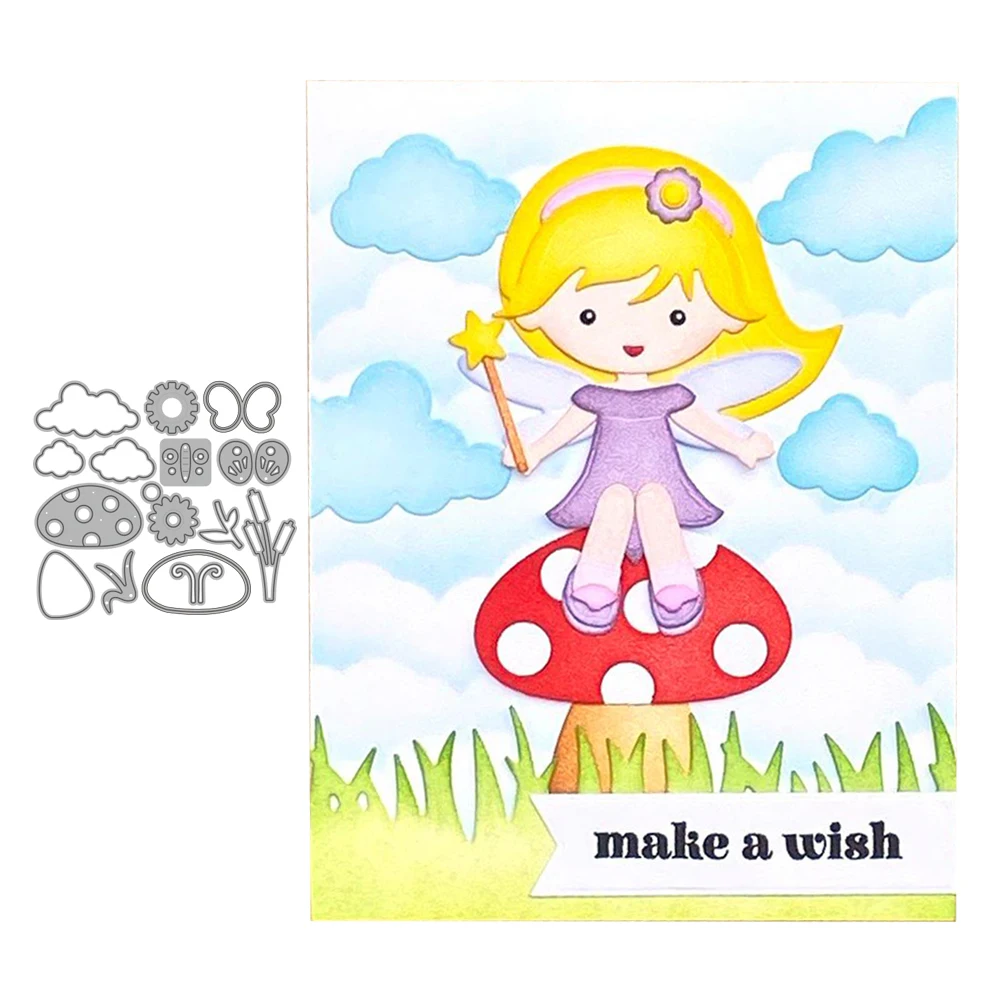 Грибы Облака Цветы Ремесло Металлические ножницы для резки для собственной работы Скрапбукинг Карты из дизайнерской бумаги Рельефная декоративная вырубка.