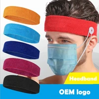 outdoor high stretch sports terry towel for hair bundle without logo cotton sweat absorbent yoga running fitness headband