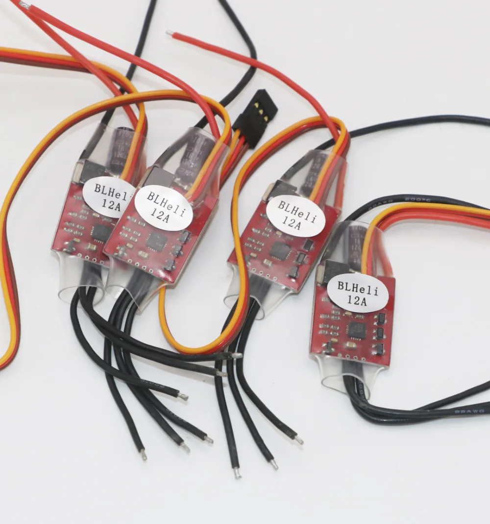 4 шт./лот BLHELI 12A 2-3S Бесщеточный Регулятор скорости ESC 14 2 для 160-250 многовинтовых FPV