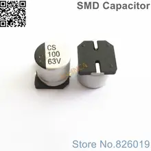 25 шт./лот 63 в 100 мкФ SMD алюминиевые электролитические конденсаторы