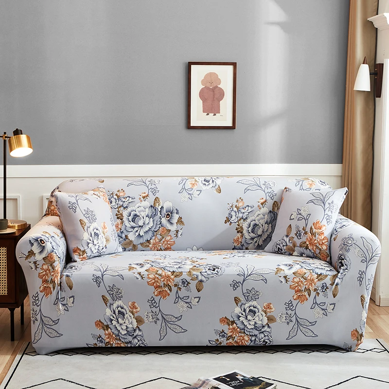 

Elastic Sofa Covers for Living Room Stretch Couch Cover Floral Sectional Sofa Slipcover All-inclusive Non-slip Armchair Cover