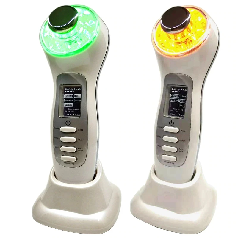 7 в 1 ультразвуковой гальванический фотонный аппарат для ухода за кожей|light pink party