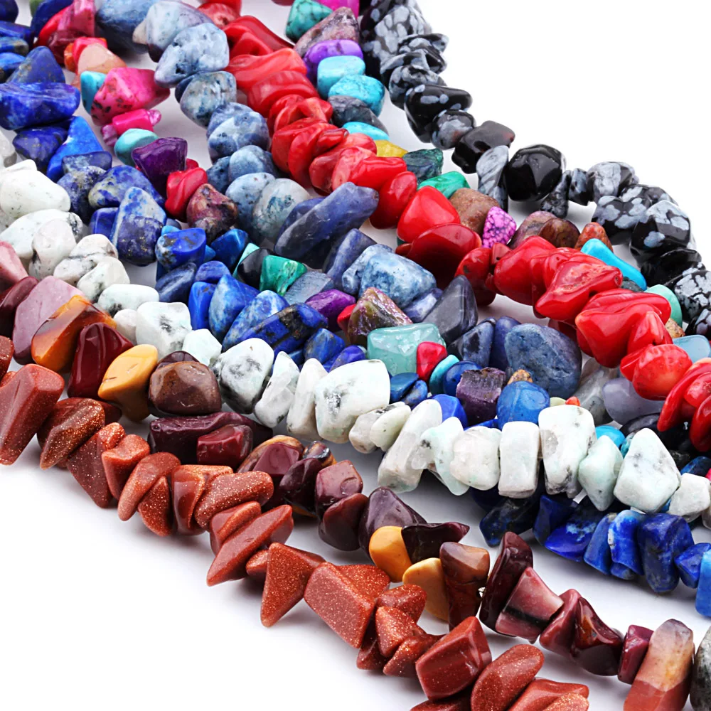 Бусины из натурального камня бусины чипсы 5 8 мм кристалл тигровый глаз нитка 16