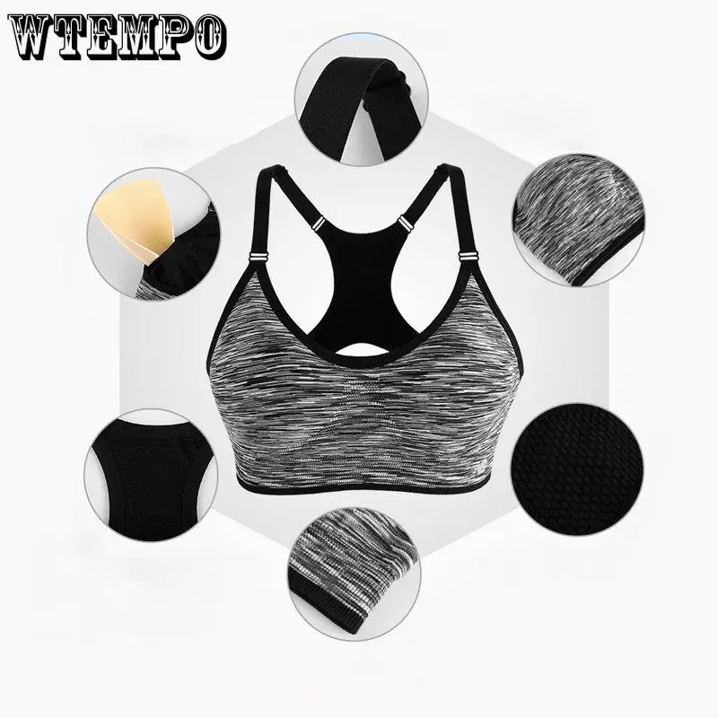 

Yoga Sports Bra Women Running Fitness Bras Push Up Seamless Wireless Bralette Plus Size Underwear New Thin Soft Cotton Brassiere