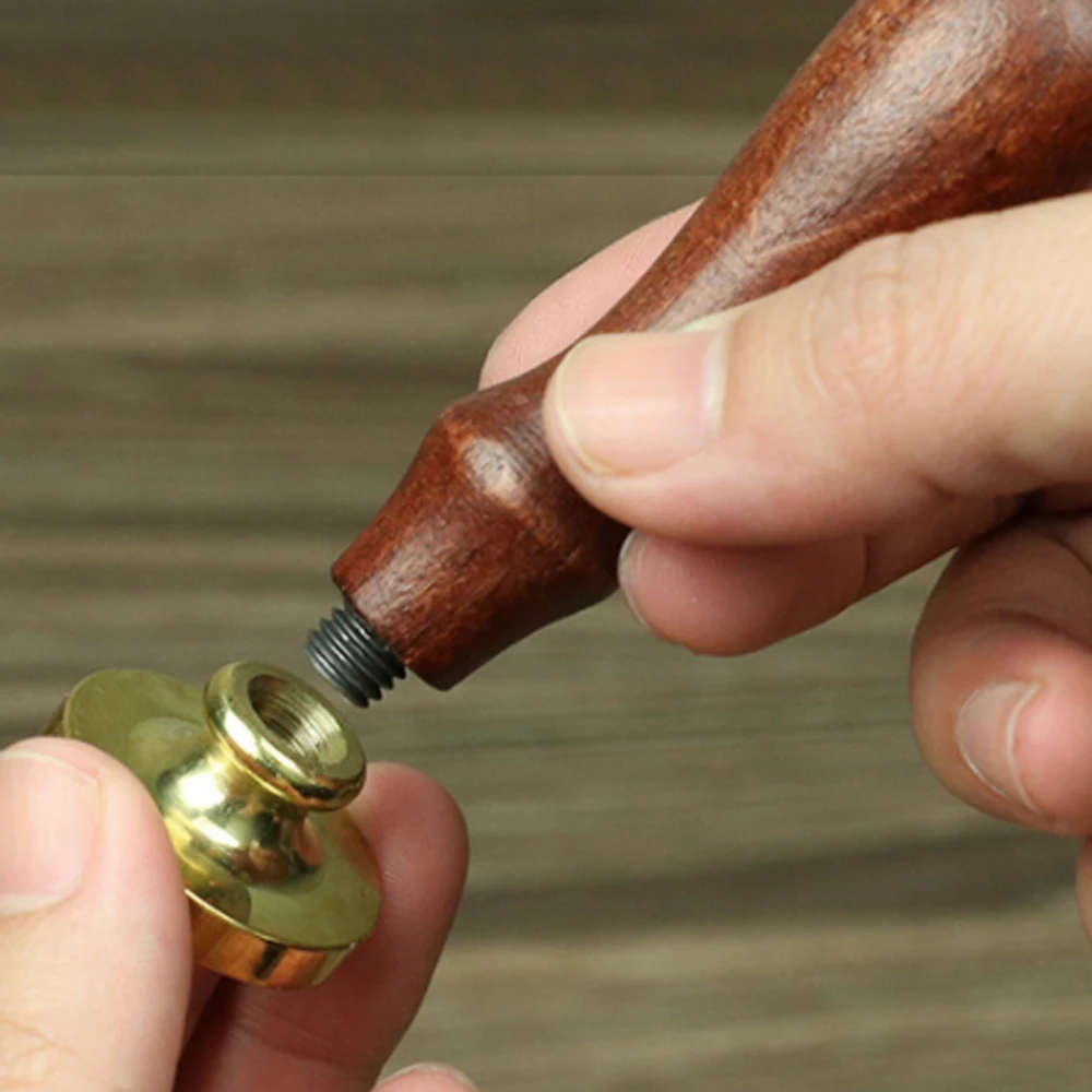 European Style Vintage Stamp Handle Wooden Wood Hand Grip Wax Seal Art Craft Rosewood Stationery Office Sealing Tool | Дом и сад