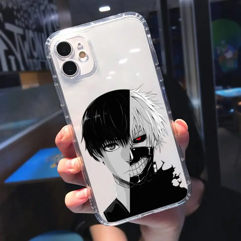 

Tokyo Ghoul Phone Cases Transparent for Clear iPhone 11 12 mini pro 8 7 6 6S XS MAX Plus X 5S SE 2020 XR