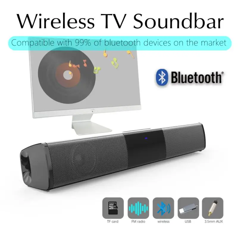 Звуковая панель для телевизора беспроводной динамик Bluetooth 5 0 сабвуфер домашняя