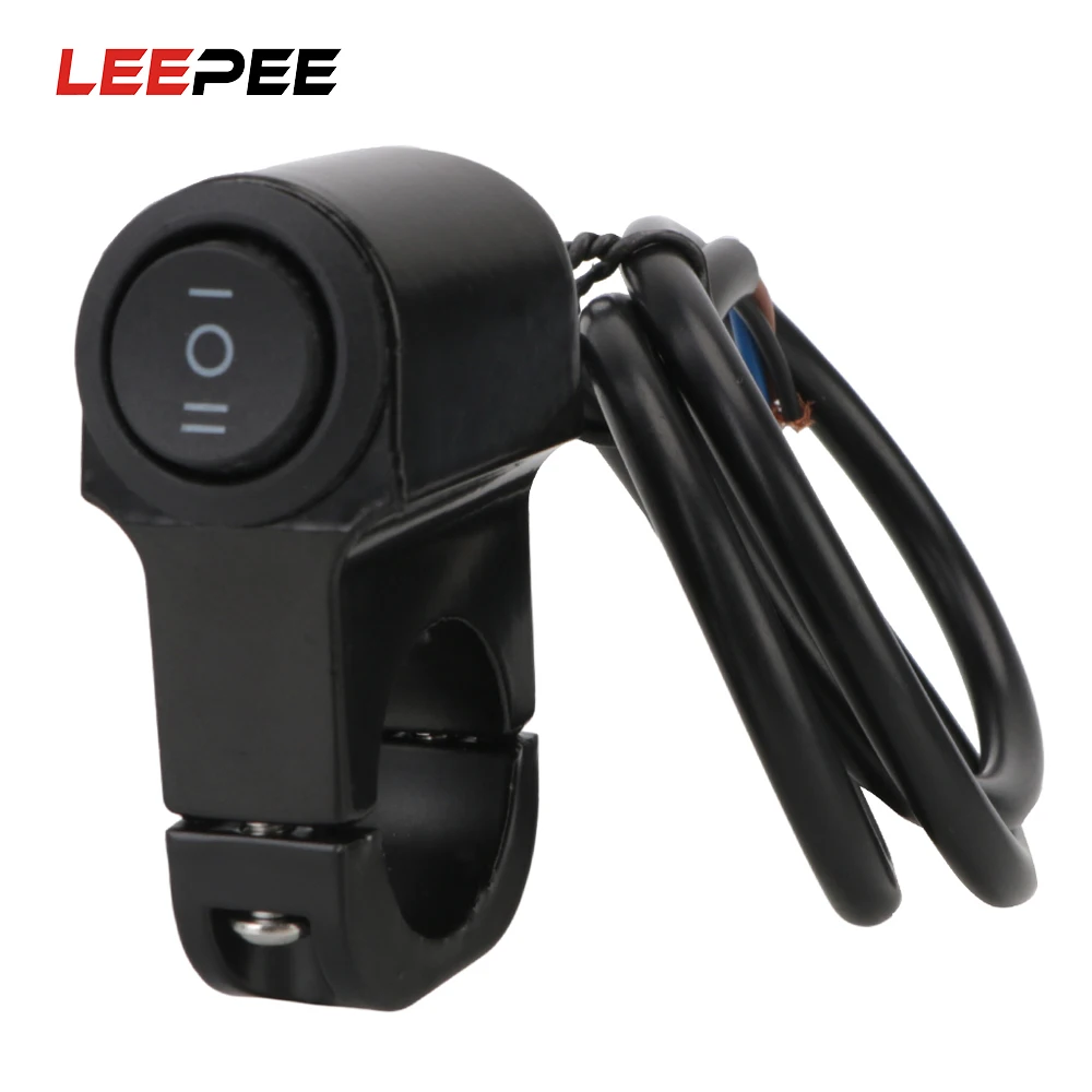 

12V Spotlight Retro Switches 22cm 7/8in For ATV Motorcycle Handlebar Headlight Switch Daily Waterproof Three-position Button