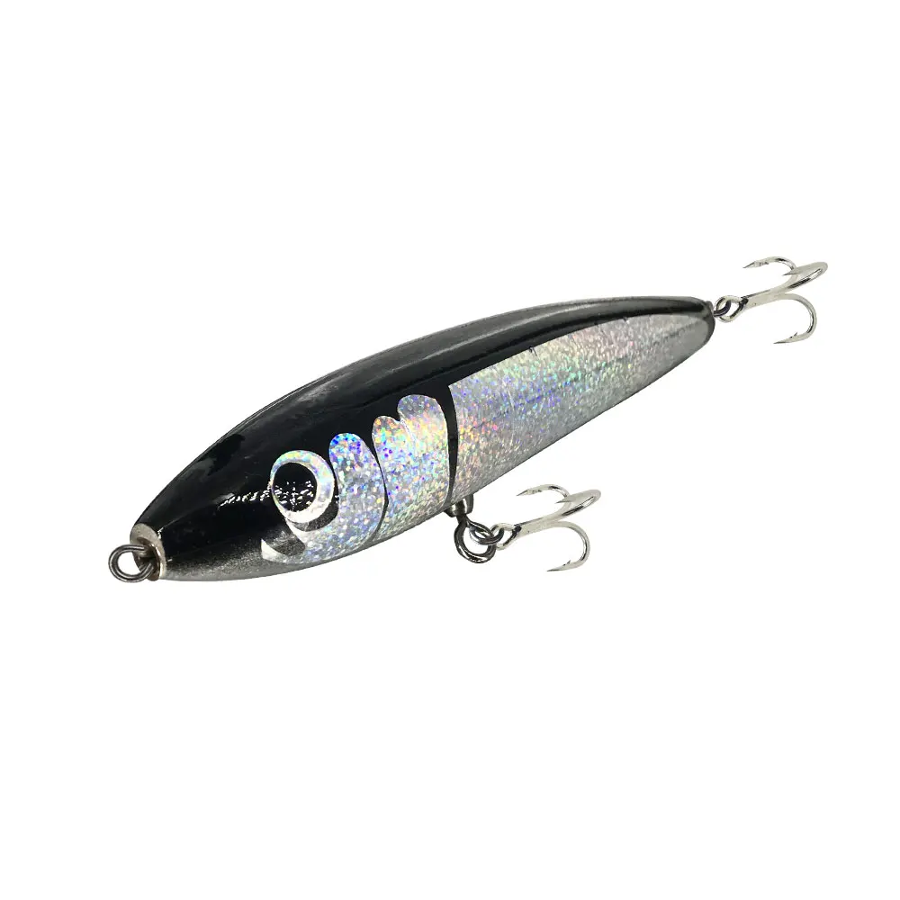 Pesca de Madeira Como Corrico Lápis Nadar Stickbait Isca 65g100g Topwater Wobblers gt Atum Artificial Flutuante Longa Fundição Pesca 13 Esporte e Lazer
