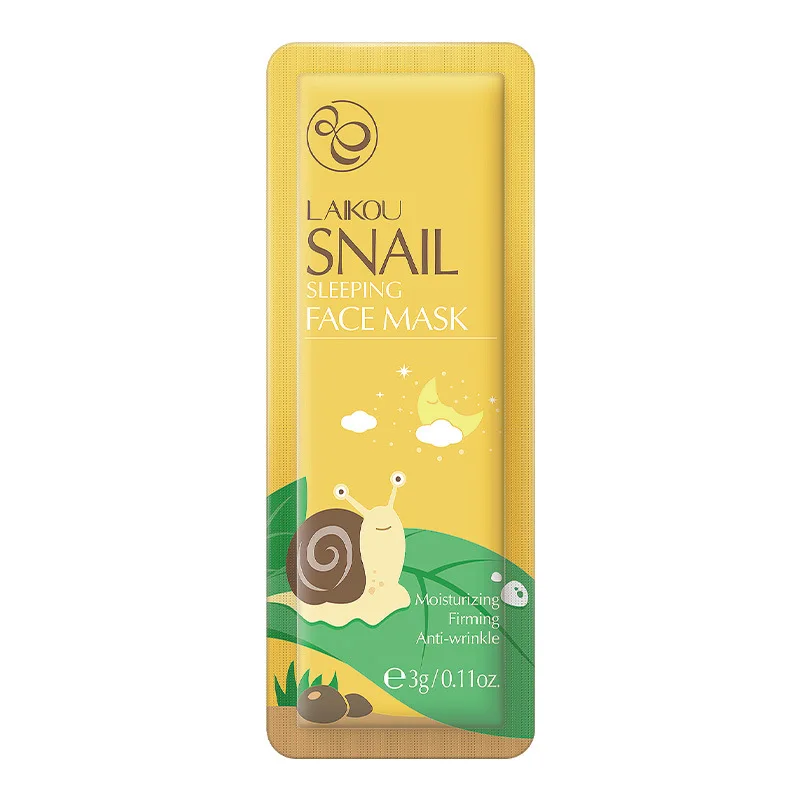 

5pcs No-wash Snail Sleeping Mask Acne Treatment Depth Replenishment Moisturizing Anti-Aging Whitening Face Maks Skin Care