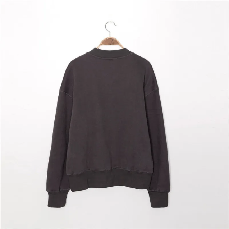 

Women Cotton Letter Sweatshirt Lady Long Sleeve O Neck Pullover Female Casual Tops 2021 New Autumn Winter