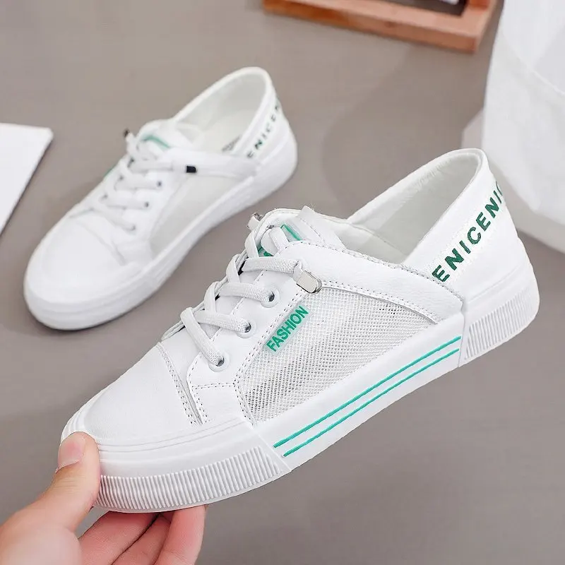 

Women's Sports Shoes Fashion Flat White Shoes for Women 2021 New Spring Women Casual Single Shoes Comfortable Breathable Mesh