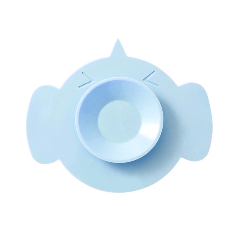 

29EF Double Sided Suction Cup Mat Tableware Sucker Anti-slip Bowl Dish Silicone Fixed Cup Pad Coaster for Baby Boy Girls Toddler