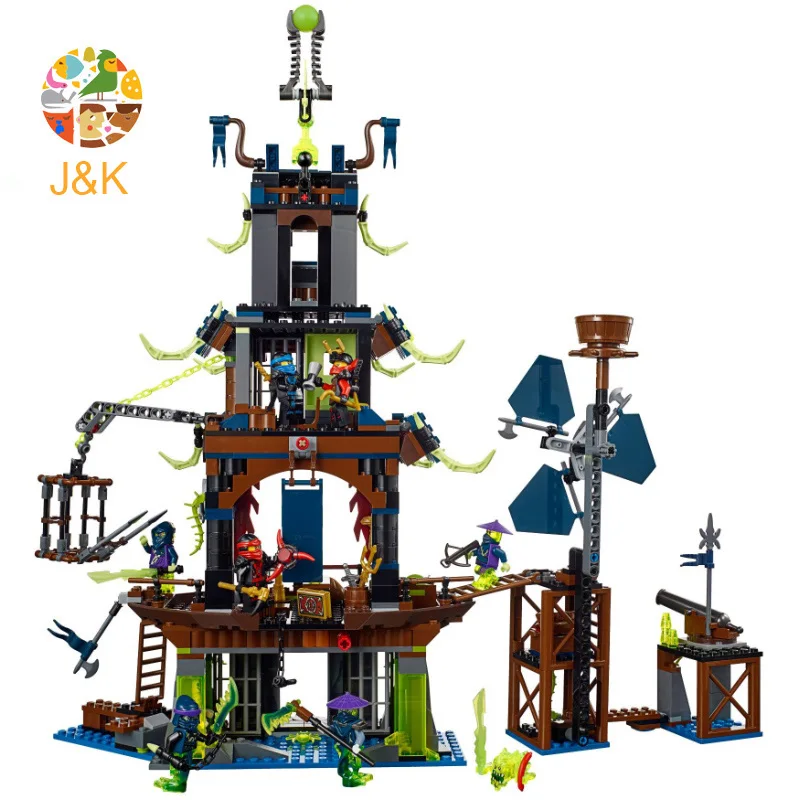 70732 1069 шт серии ниндзя Stiix Ghost Dragon Base Batttle корабль лодка строительные блоки