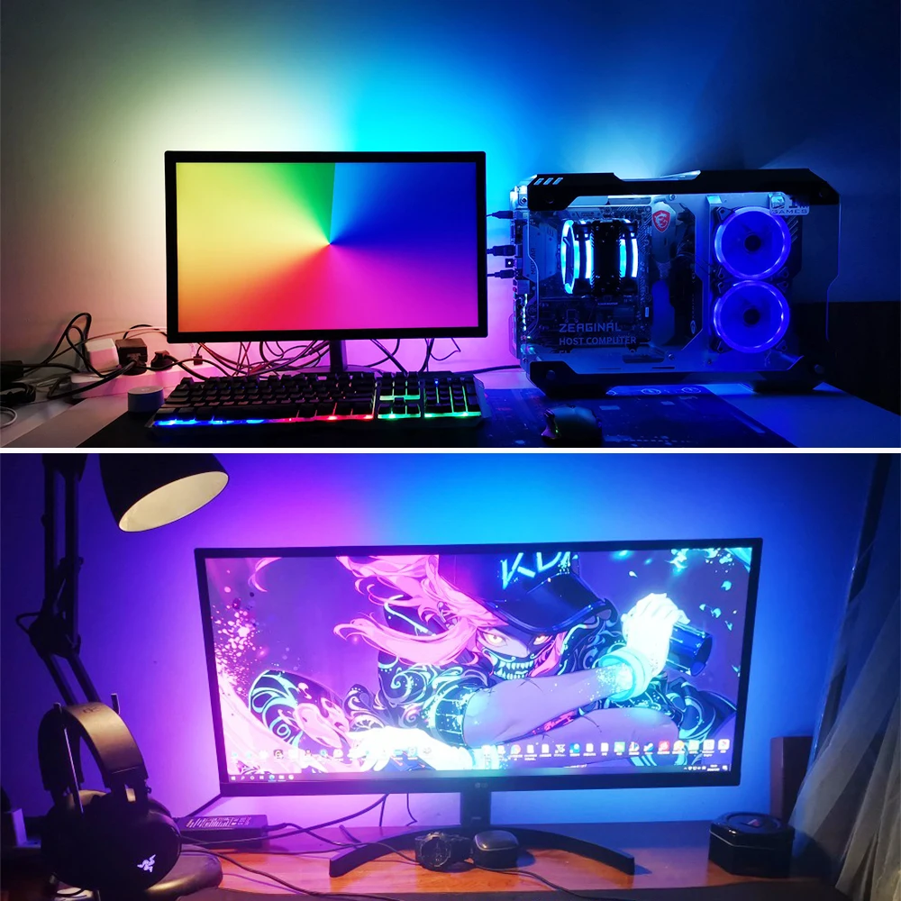 Пиксельная лента для ПК WS2812B 5050 RGB 1 м 2 3 4 5 | Освещение