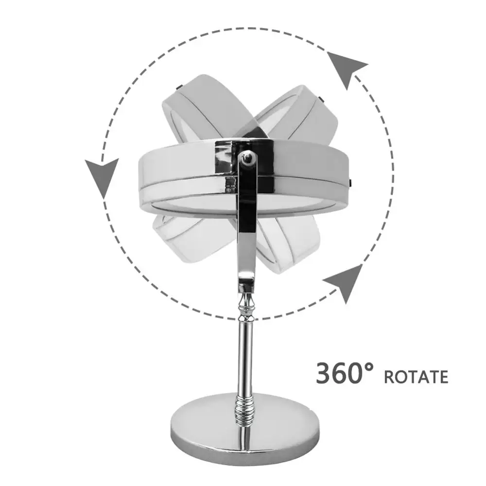 Зеркало косметическое двухстороннее с 10 кратным увеличением 7 дюймов вращение на