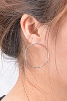 trendy jewelry round earrings simply design metal alloy gold color circle metallic hoop earrings for women gifts