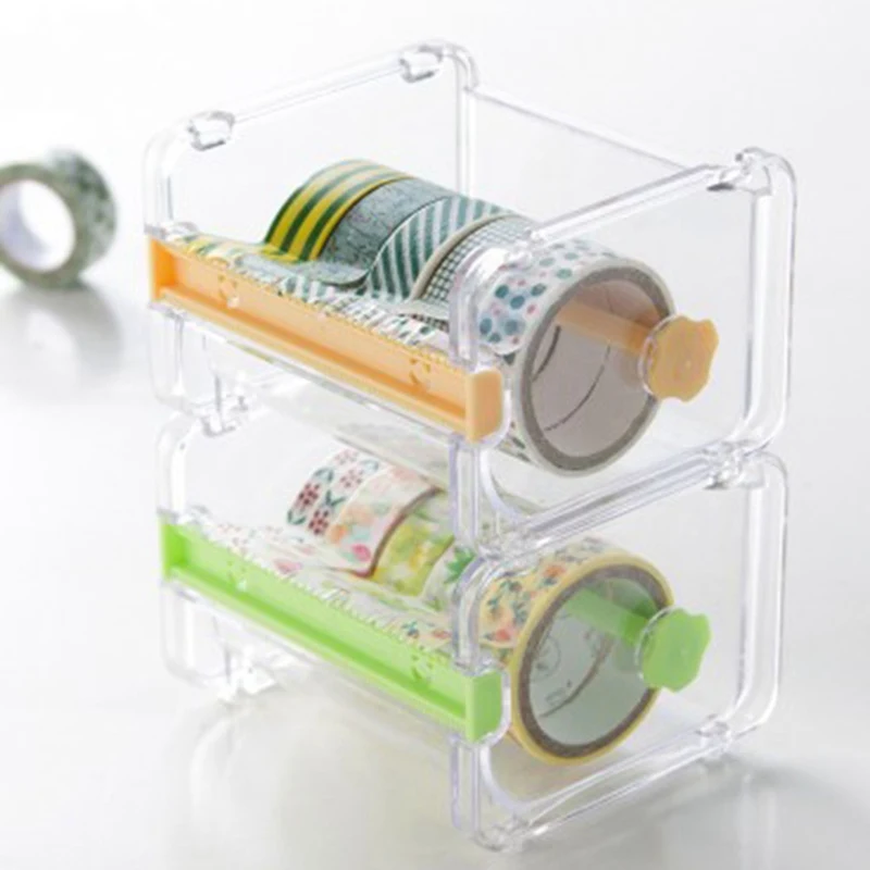 

Japanese Stationery Masking Tape Cutter Washi Tape Storage Organizer Cutter Office Tape Dispenser Office Supplies