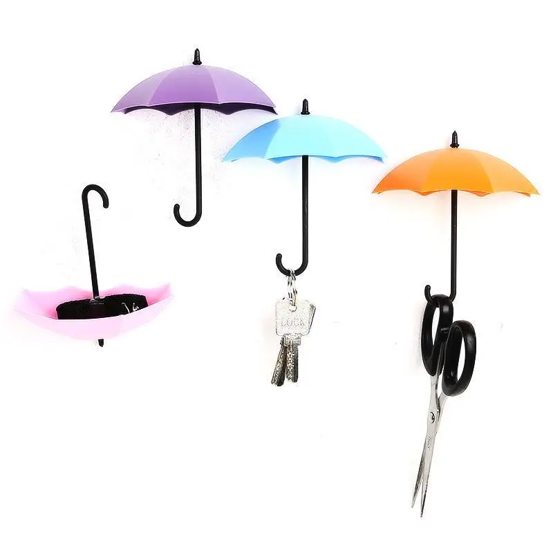 3 шт. Цветной Зонтик Моделирование настенные крючки держатель для ключей