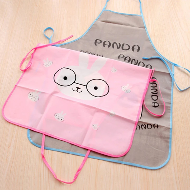 

1pc Cartoon Translucent Oil Repellent Antifouling Apron for kitchen rabbit chef Princess Apron Home Cooking Tool cute Decoration