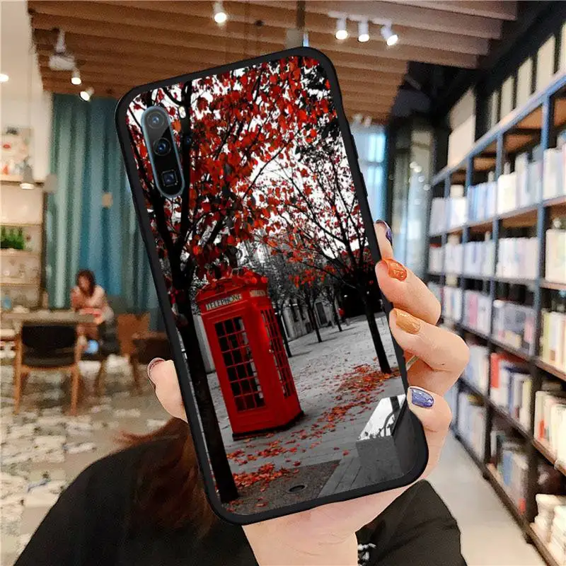 

London phone booth Phone Case For Huawei honor Mate P 9 10 20 30 40 Pro 10i 7 8 a x Lite nova 5t Soft silicone funda