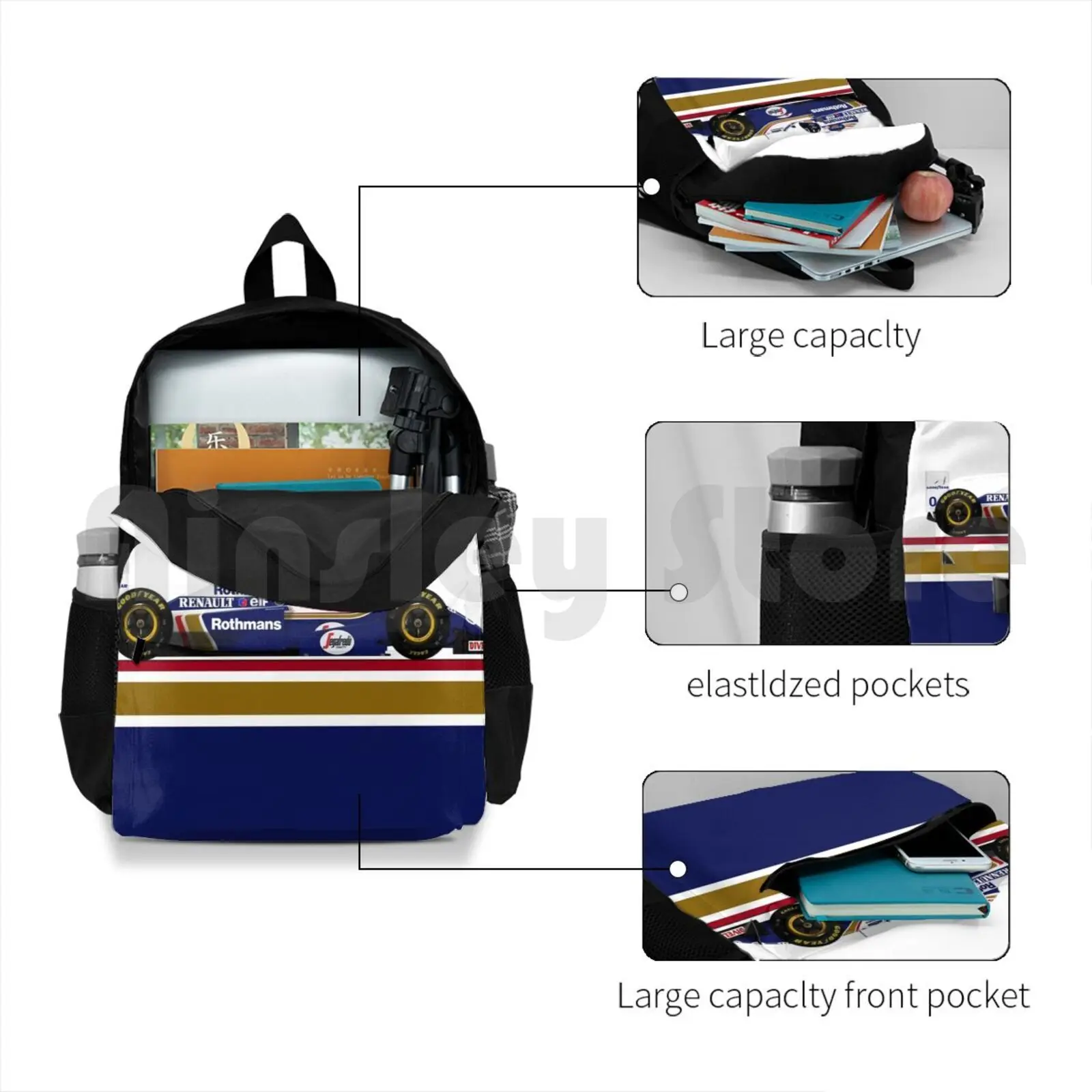 Дэймон Хилл-Уильямс Fw16b Летний сезон уличный походный рюкзак с цветами Ротман