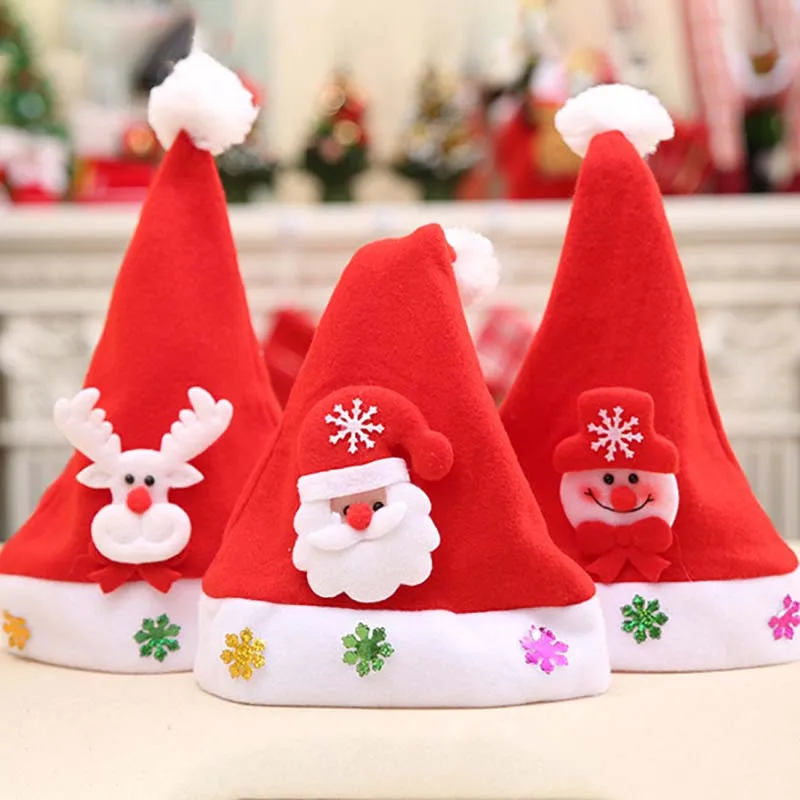 

Рождественский подарок, флуоресцентная шапка для взрослых и детей, шапка с Санта-Клаусом, креативные рождественские подарки, мультяшная ша...