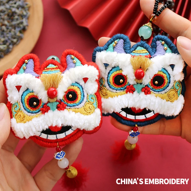 Ожерелье с Львом для танцев китайский амулет наборы вышивки своими руками