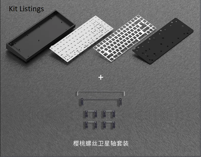 KBDFANS TOFU84 механическая клавиатура комплект 75% 84 макет KBD75 V2 PCB металлический чехол
