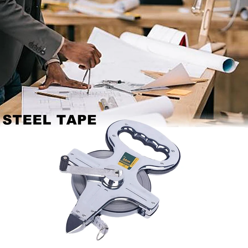 Метрическая 30 м портативная линейка для полок из нержавеющей стали толстая и